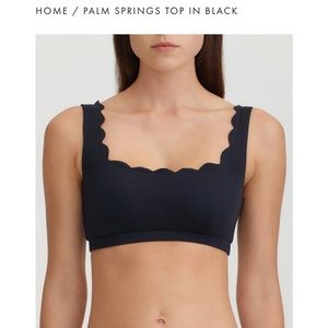 Marysia Black Palm Springs Bikini Top